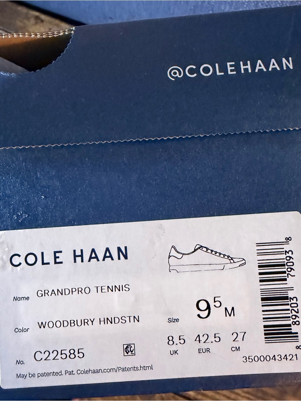 Cole Haan Grandpro Chestnut Leather Low-Top Sneakers - Picture 7 of 9